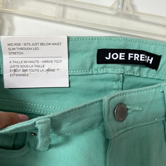 Mid-Rise Mint Green Slim Fit Jeans - Picture 2 of 6